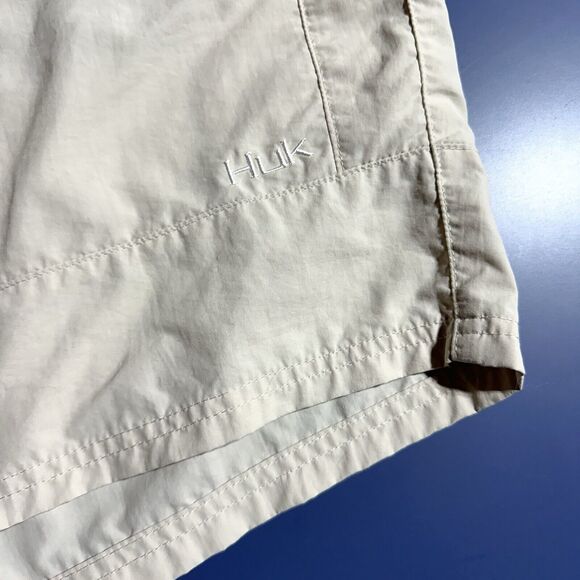 HUK Shorts Men's XXXL 3XL Rogue Quick Drying Performance Fishing Beige Cream - Picture 4 of 12